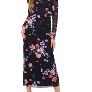 Ted Baker Printed Mesh Floral Column Dress NWT